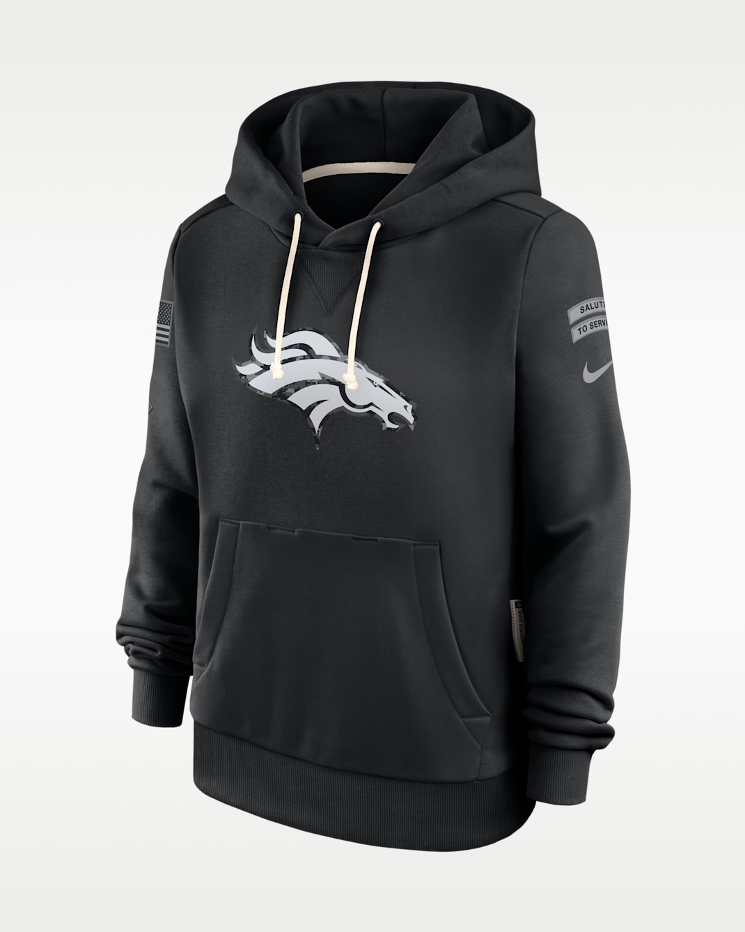Denver Broncos Salute to Service Sideline Women's Nike Dri-FIT NFL Pullover Hoodie - Black