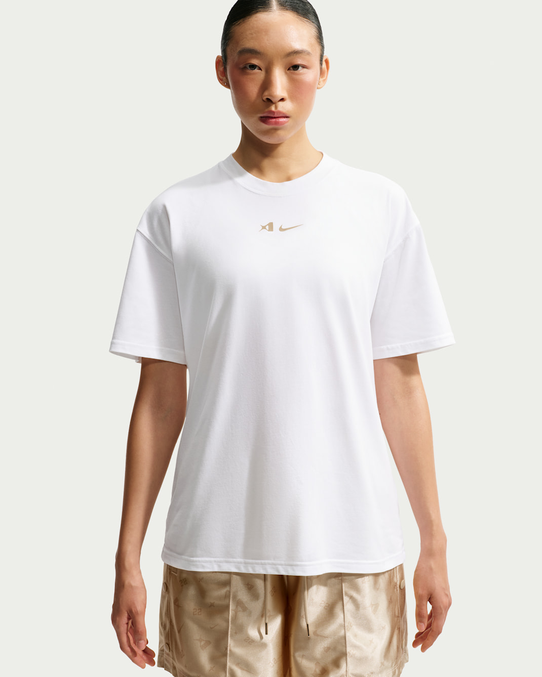 A'ja Wilson Nike Dri-FIT Basketball T-Shirt - White/Wheatgrass
