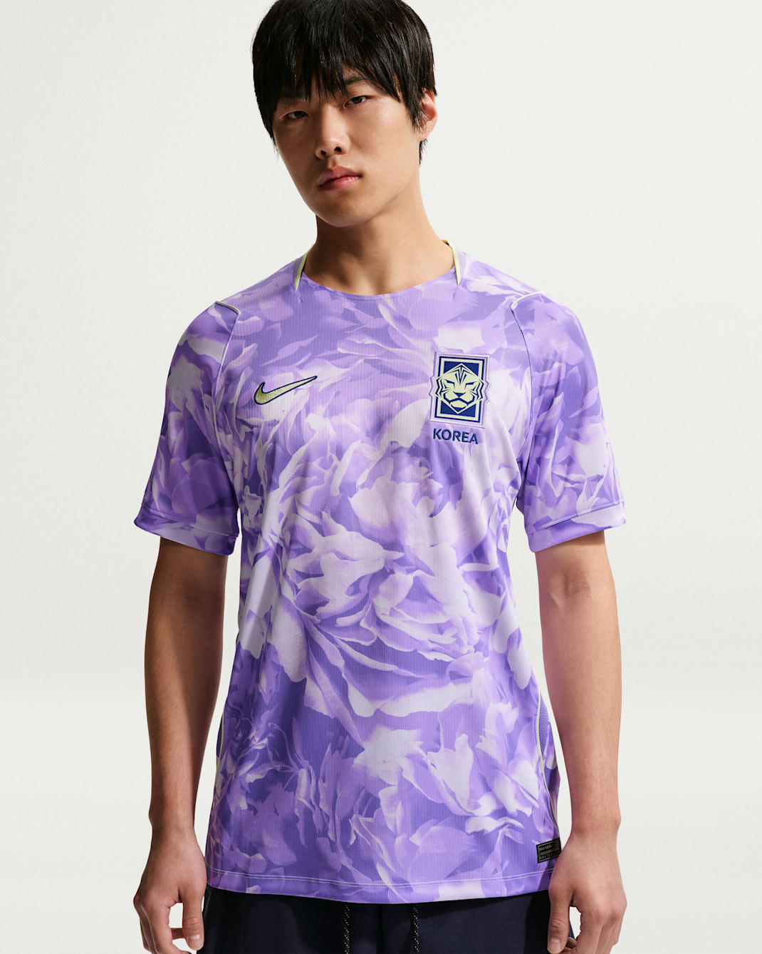 เสื้อแข่งฟุตบอล Replica ผู้ชาย Nike Dri-FIT Korea 2026 Stadium Away - Space Purple/Amethyst Tint/Global Blue/Light Liquid Lime