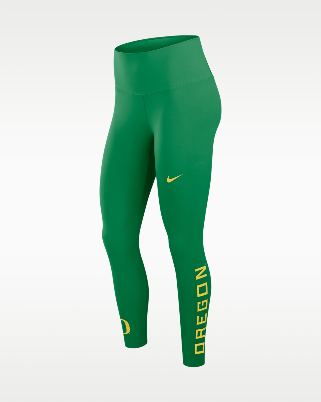 Oregon Zenvy Women's Nike Dri-FIT College High Rise 7/8 Leggings - Apple Green