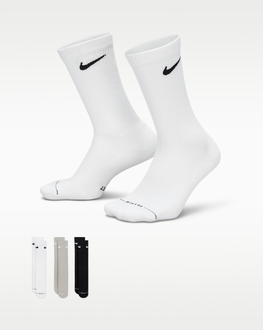 Nike Everyday Elevated Crew Socks (3 Pairs) - Multi-Color