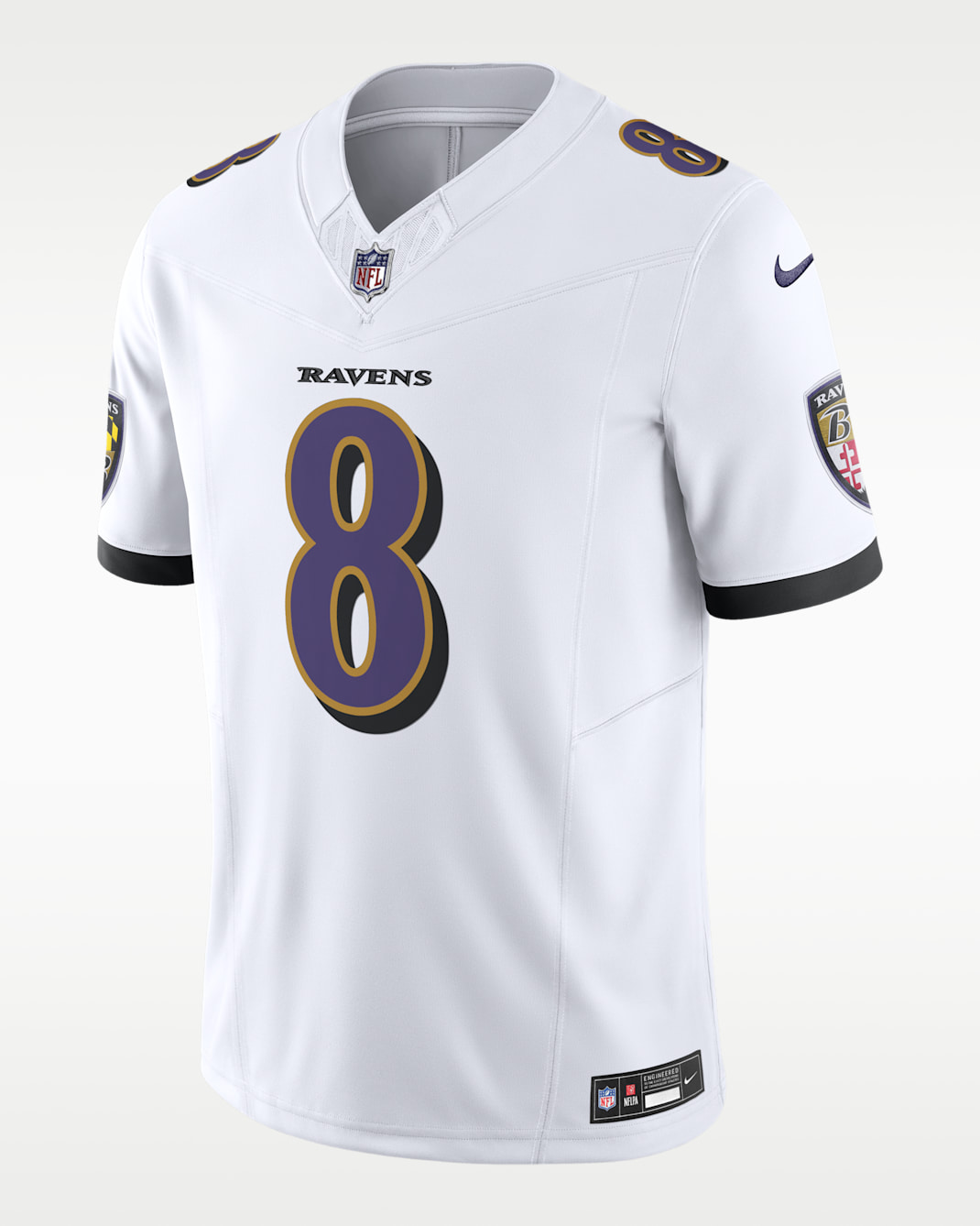 Lamar Jackson Baltimore Ravens Men's Nike Dri-FIT NFL Limited Football Jersey - White