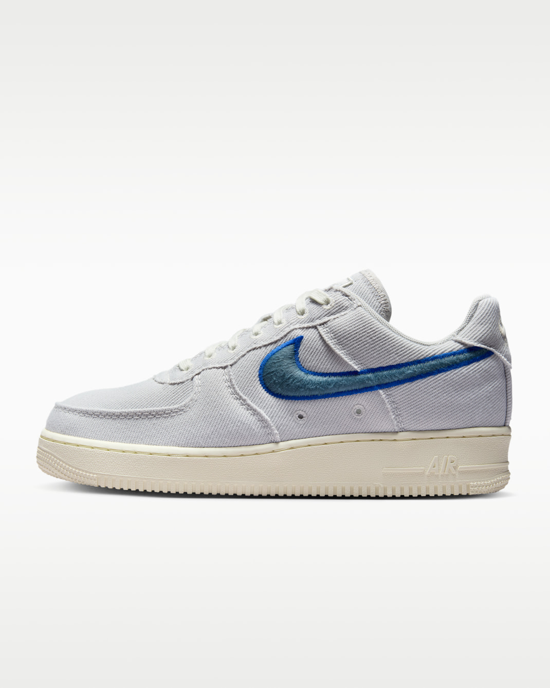 Nike Air Force 1 Low Canvas Men's Shoes - Photon Dust/Game Royal/Pale Ivory/Smokey Blue