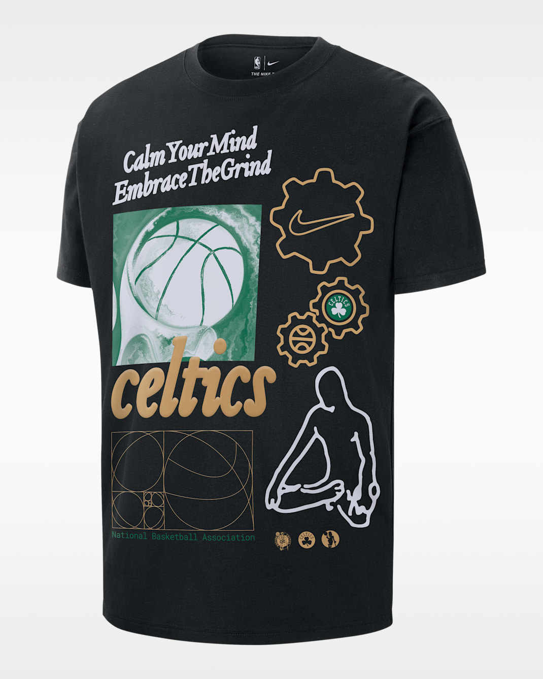 Playera Nike NBA Max90 para hombre Boston Celtics Courtside - Negro
