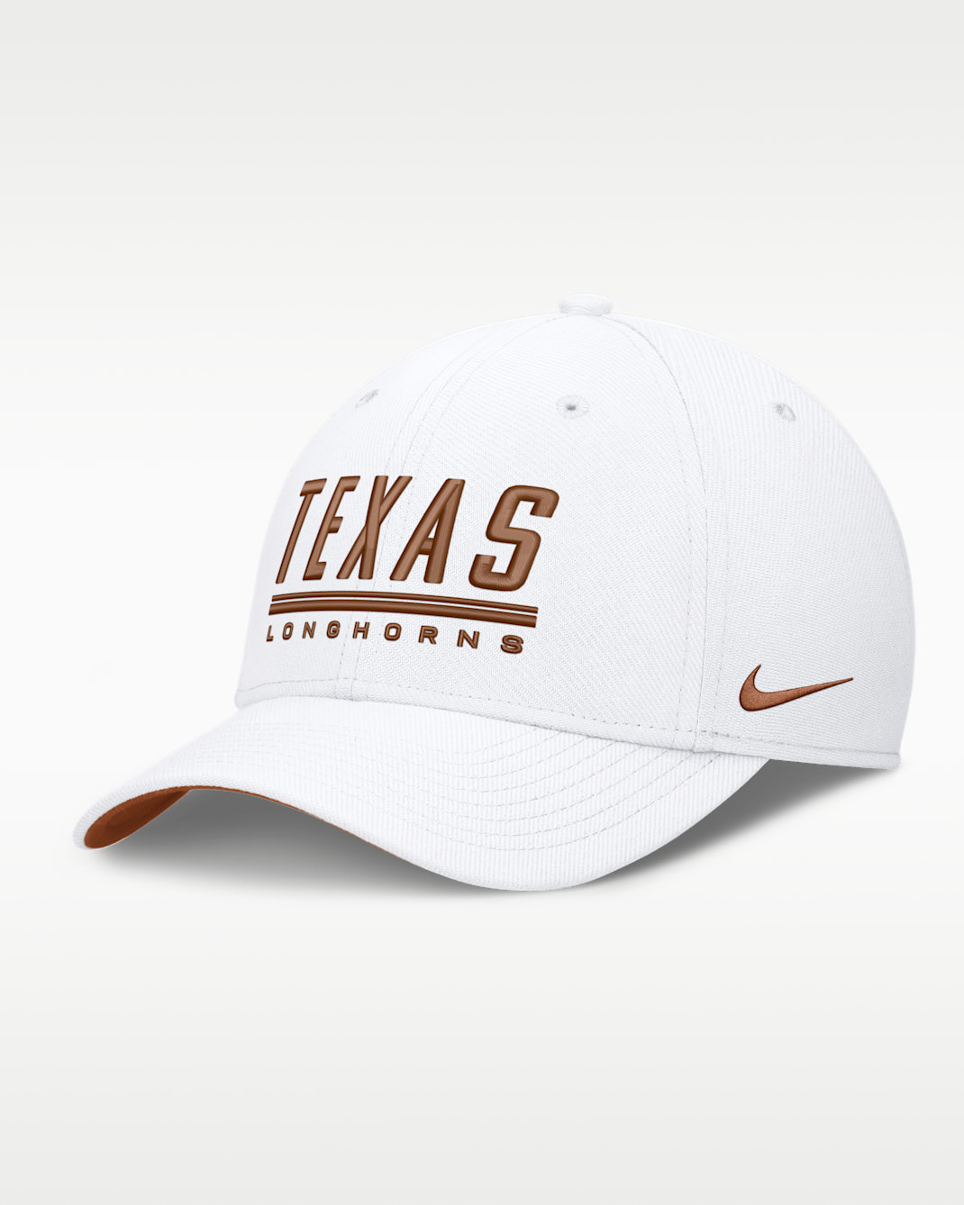 Texas Sideline Rise Men's Nike Dri-FIT College Hat - White/Desert Orange