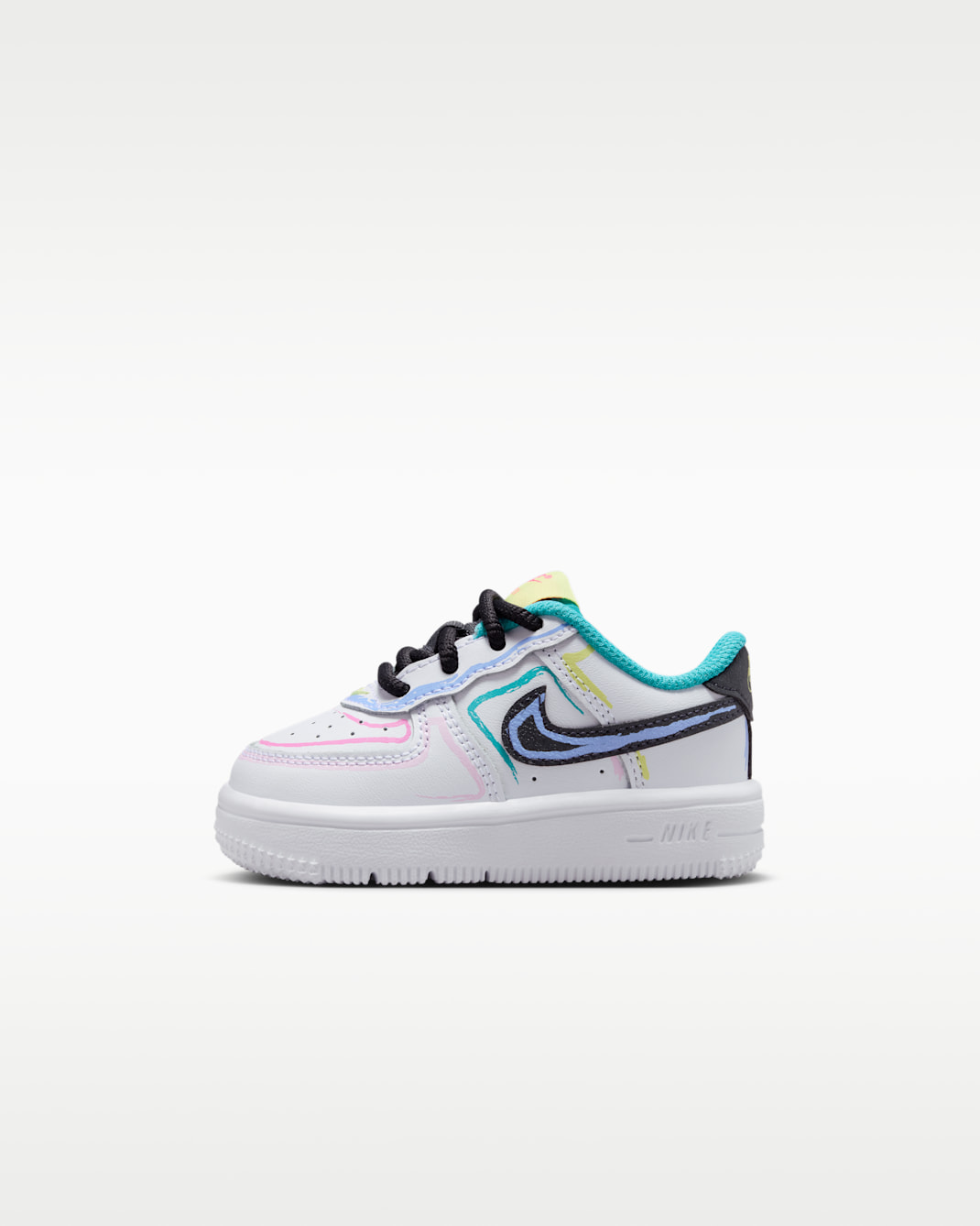 ナイキ フォース 1 ベビーシューズ - ホワイト/ハイパーピンク/ダスティーカクタス/アンスラサイト
