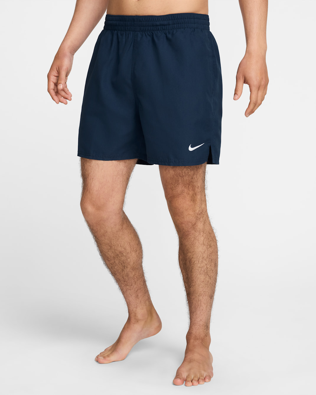 Shorts de playa o alberca con forro de ropa interior para hombre de 12.7 cm Nike Swim Breaker Essential - Azul marino medianoche/Blanco