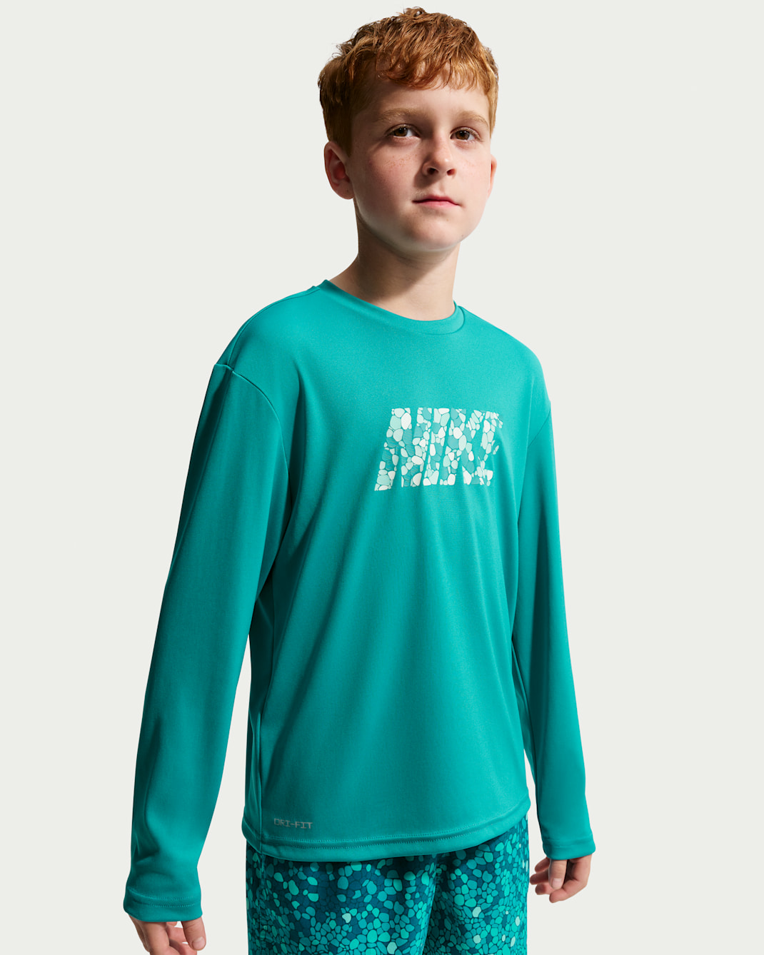 Nike Swim Hydroguard Big Kids' (Boys') Dri-FIT UV Long Sleeve Top - Energy