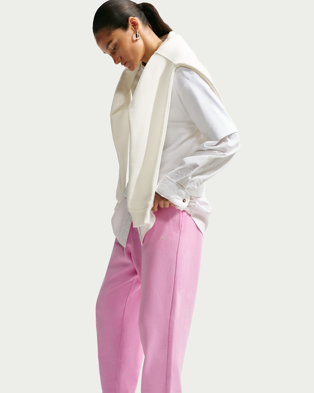 Nike Studio Fleece Lightweight "French Terry" Women's Oversized High-Rise Cuffed Pants