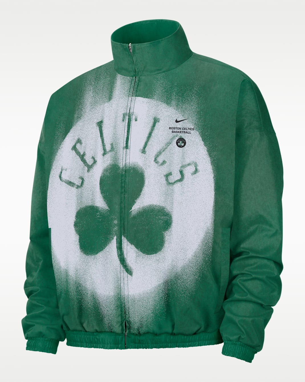 Boston Celtics Nike Standard Issue Men's Woven Basketball Jacket - Clover/White