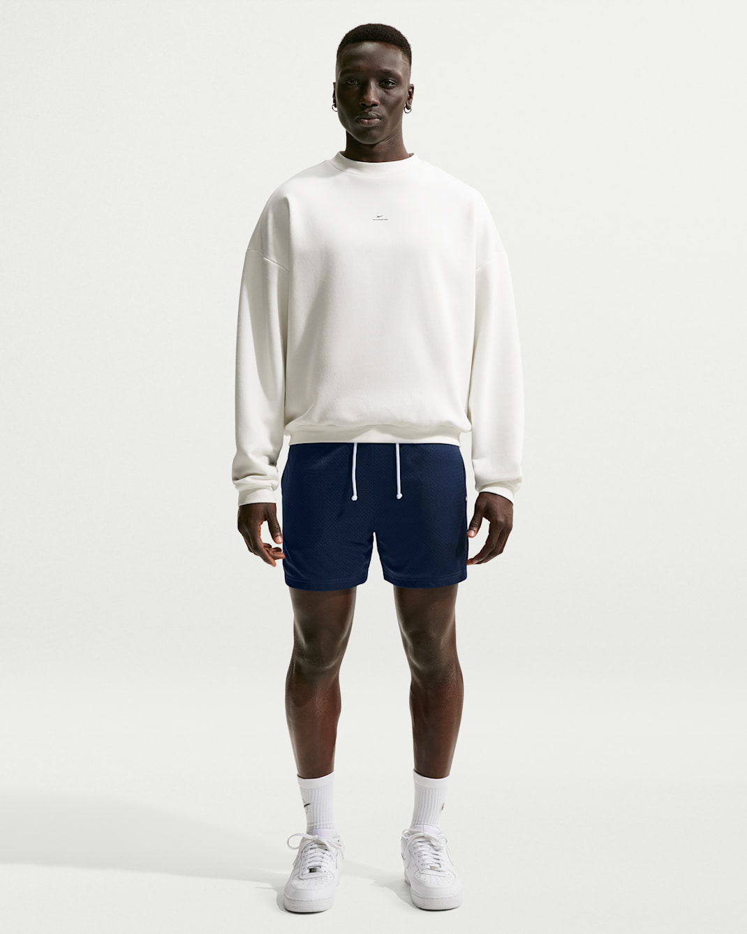 Nike Standard Issue Men's 12.7cm (approx.) Practice Mesh Basketball Shorts - Midnight Navy/Pale Ivory/Pale Ivory