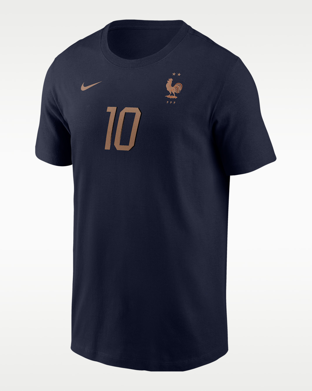 Kylian Mbappé FFF Men's Nike Soccer T-Shirt - College Navy