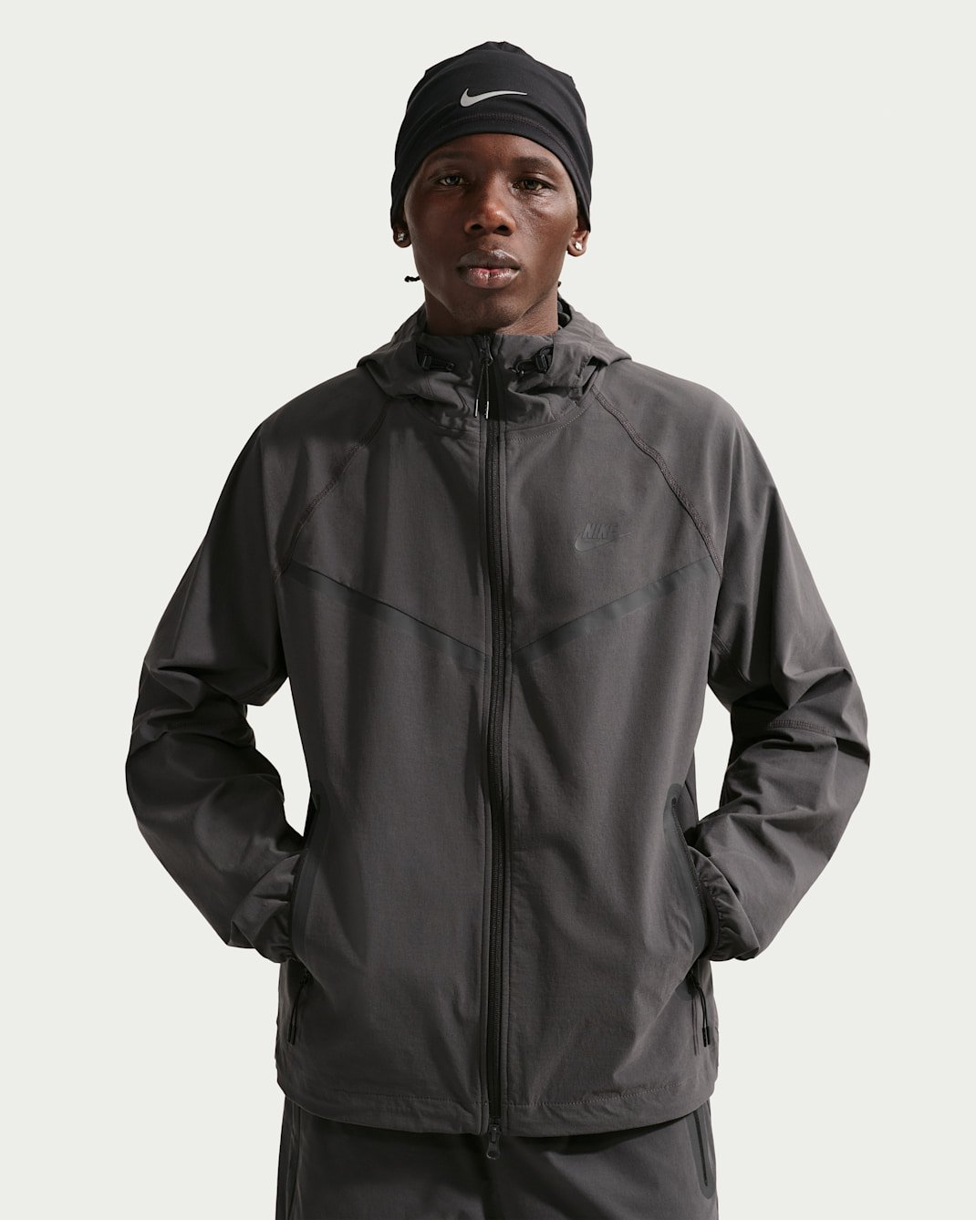 Nike Tech Men's Dri-FIT Woven Full-Zip Windrunner Jacket - Anthracite/Anthracite/Black