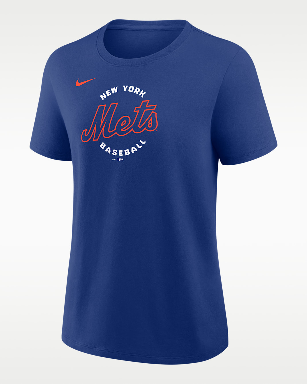 Sudadera de cuello redondo Nike de la MLB para mujer New York Mets - Azul enérgico