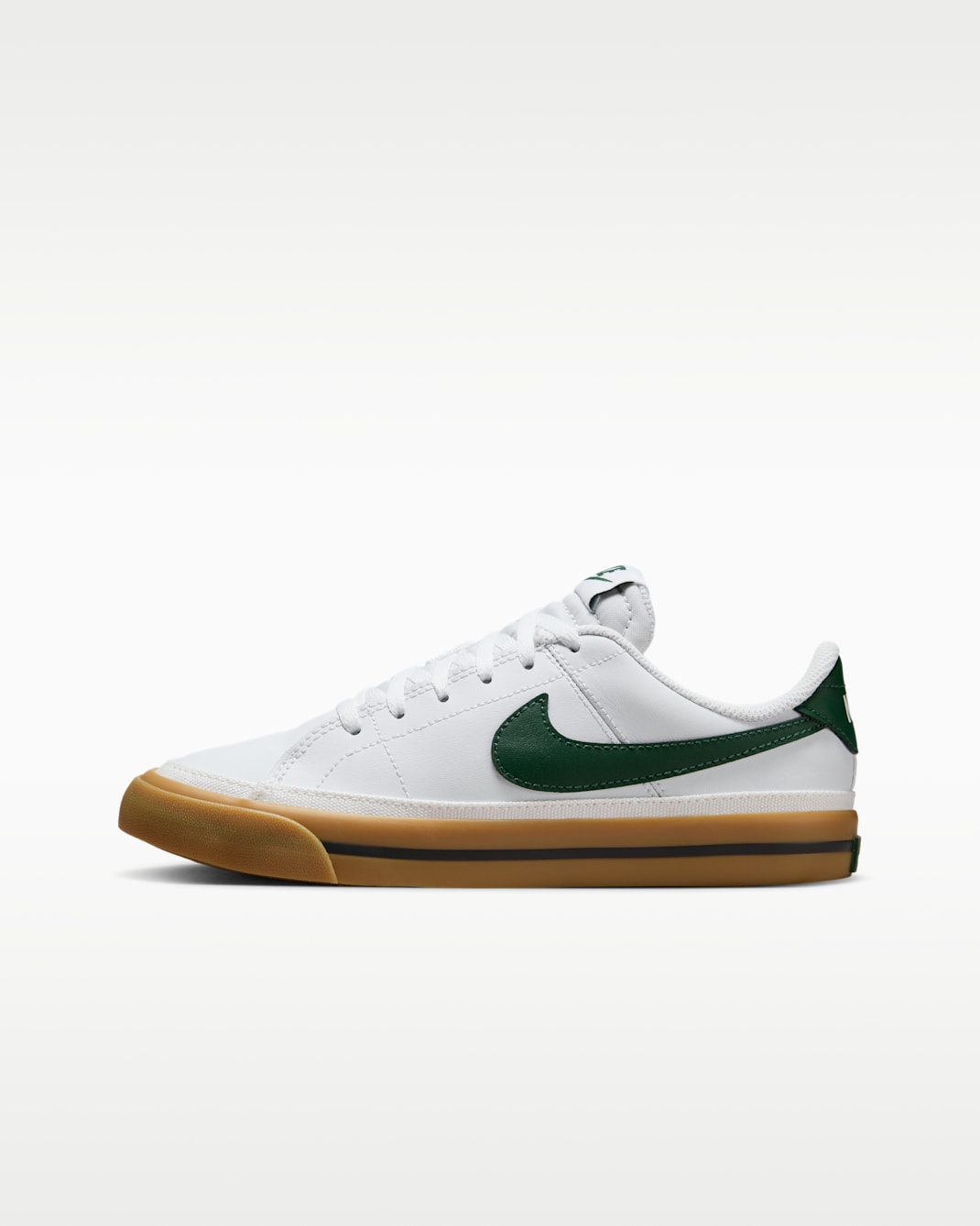 Tenis para niños grandes Nike Court Legacy - Blanco/Marrón claro goma/Antracita/Abeto