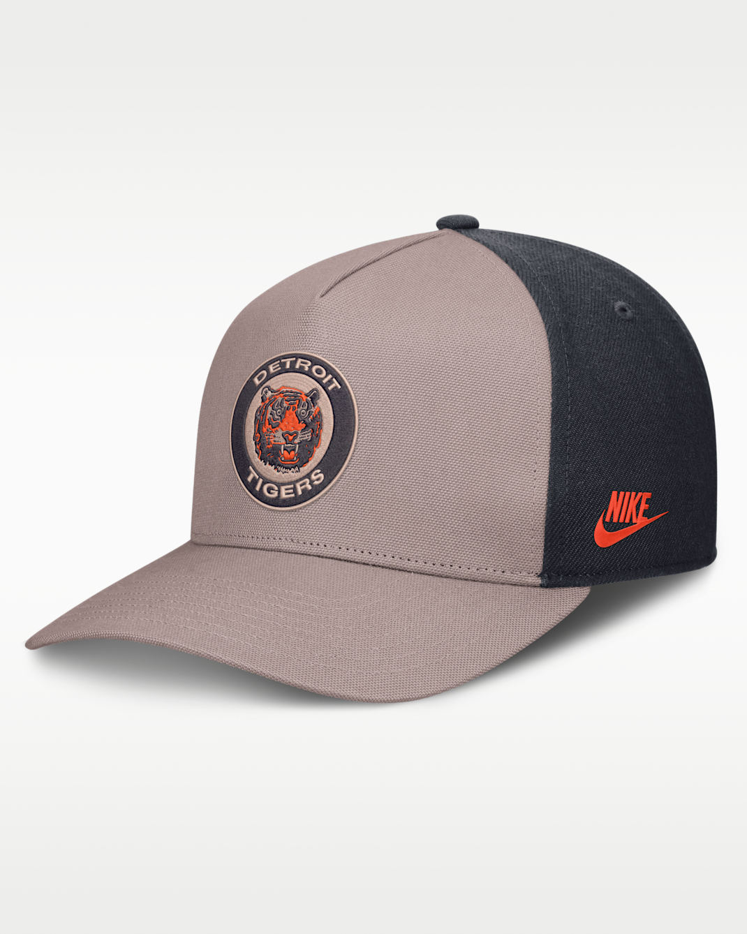 Gorra Nike de la MLB ajustable con estructura A-Frame para hombre Detroit Tigers Cooperstown Rise - Café claro leyenda/Azul oscuro