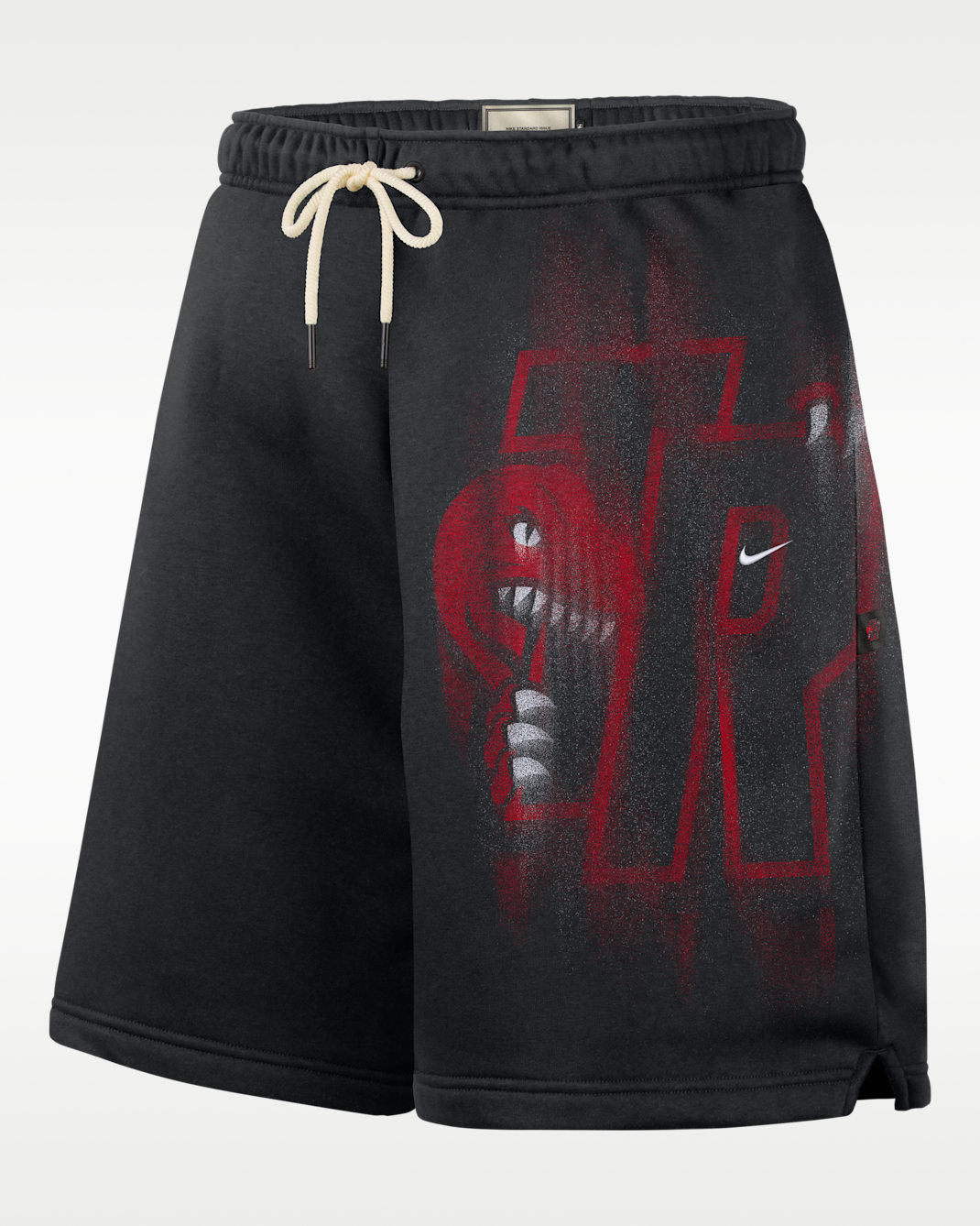 Shorts de básquetbol de tejido Fleece para hombre Toronto Raptors Standard Issue Nike - Negro/Blanco