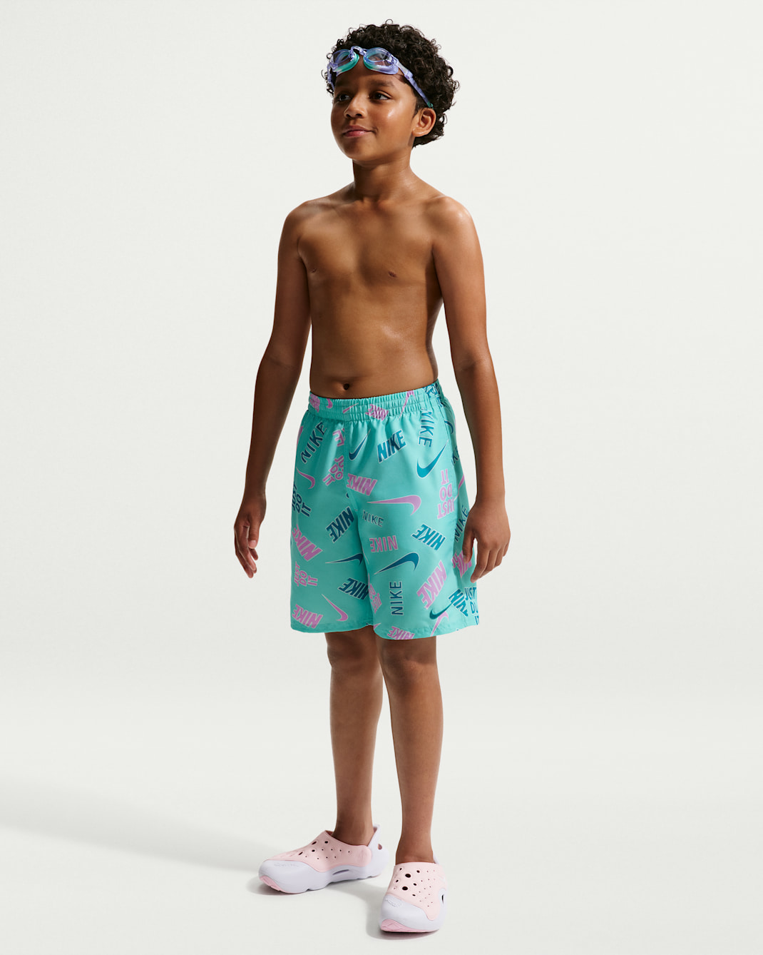 Nike Swim Breaker Big Kids' (Boys') 7" Brief-Lined Volley Short - Energy