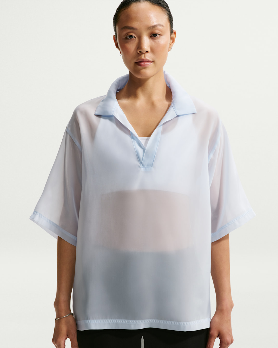 Nike Sportswear Women's Oversized Sheer Top - Hydrogen Blue/Sail