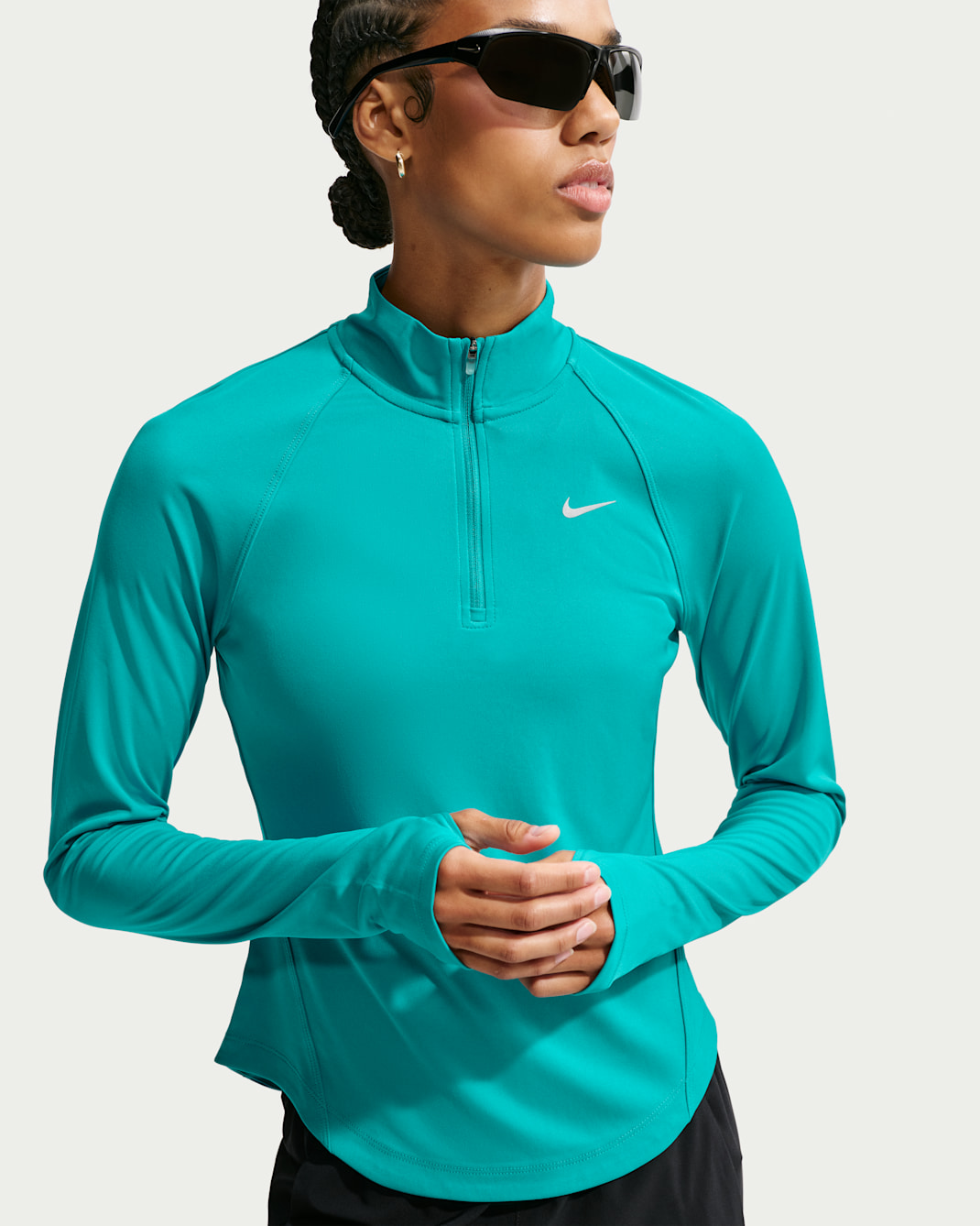 Damska koszulka do biegania z zamkiem 1/4 Dri-FIT Nike Tempo - Energy