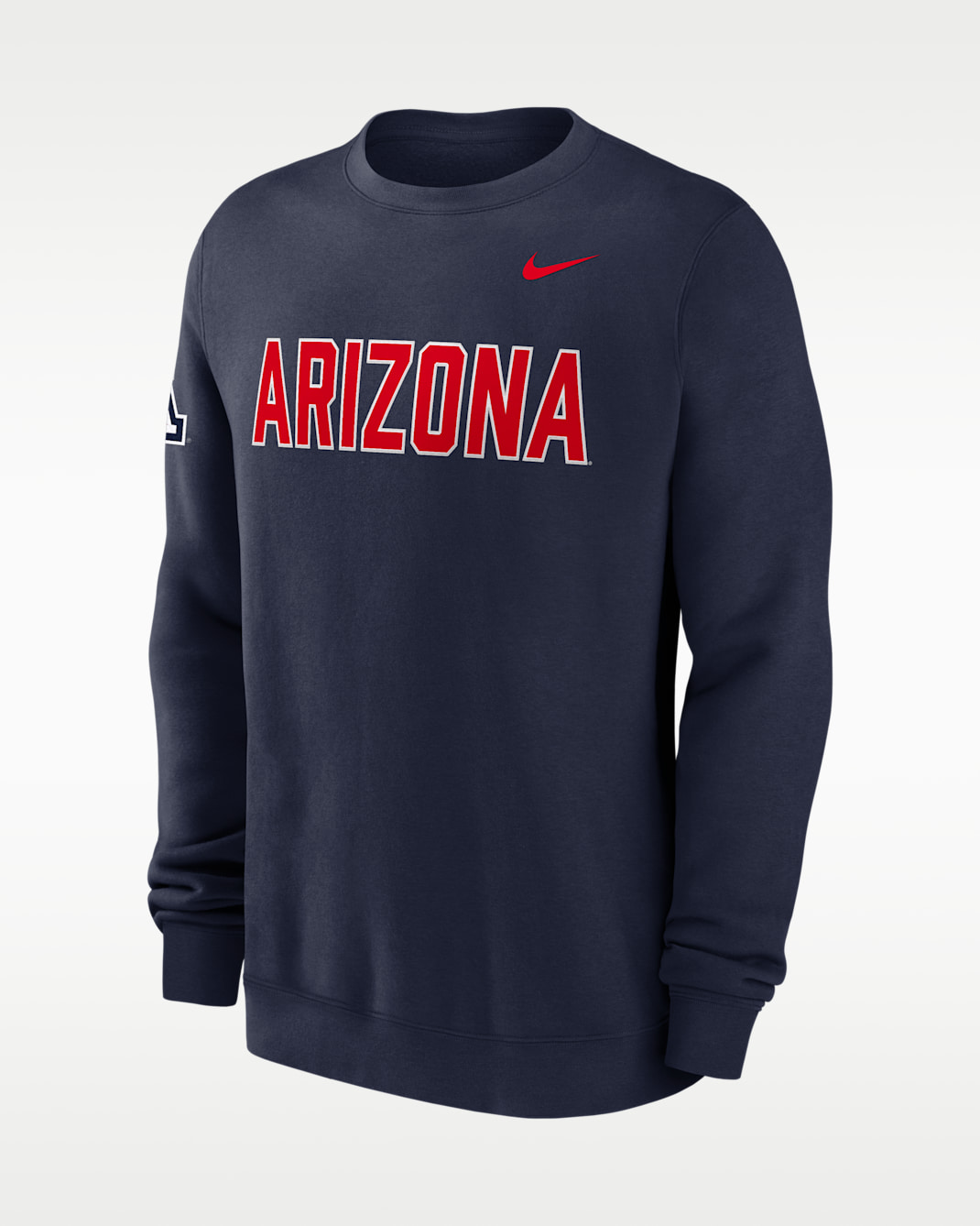 Sudadera de cuello redondo sin cierre universitaria Nike para hombre Arizona Sideline Club - Azul marino universitario