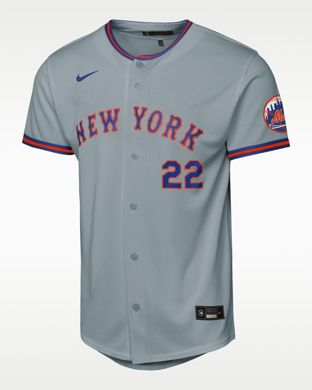 Jersey Nike de la MLB Stadium para niños talla grande Juan Soto New York Mets - Gris
