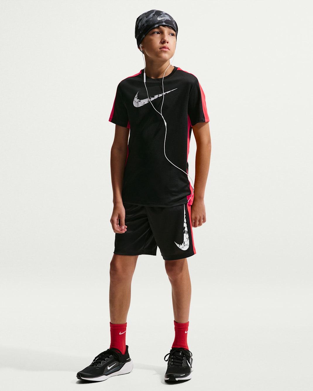 Nike Trophy23 Big Kids' (Boys') Dri-FIT Shorts - Black/Light Crimson/White