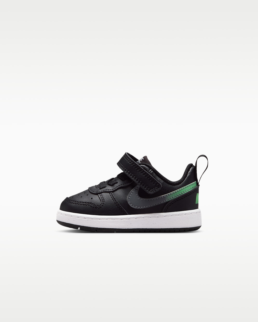 Nike Court Borough Low Baby/Toddler Shoes - Black/Smoke Grey/White/Illusion Green