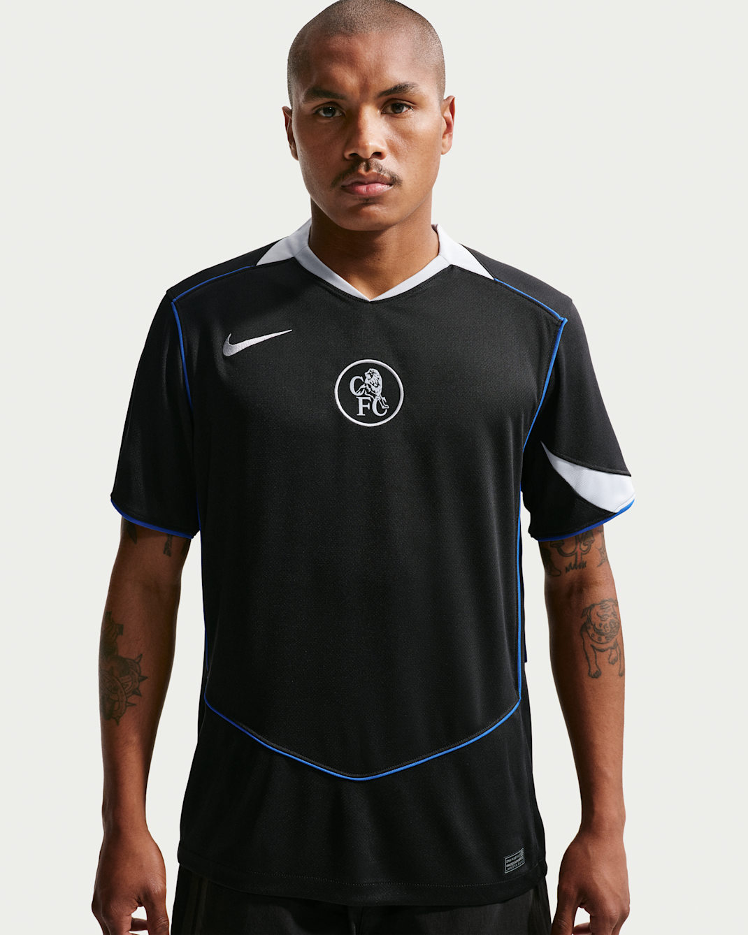 Chelsea F.C. 2025/26 Stadium Third Men's Nike Dri-FIT Football Replica Shirt - Black/Field Silver/Game Royal/Field Silver