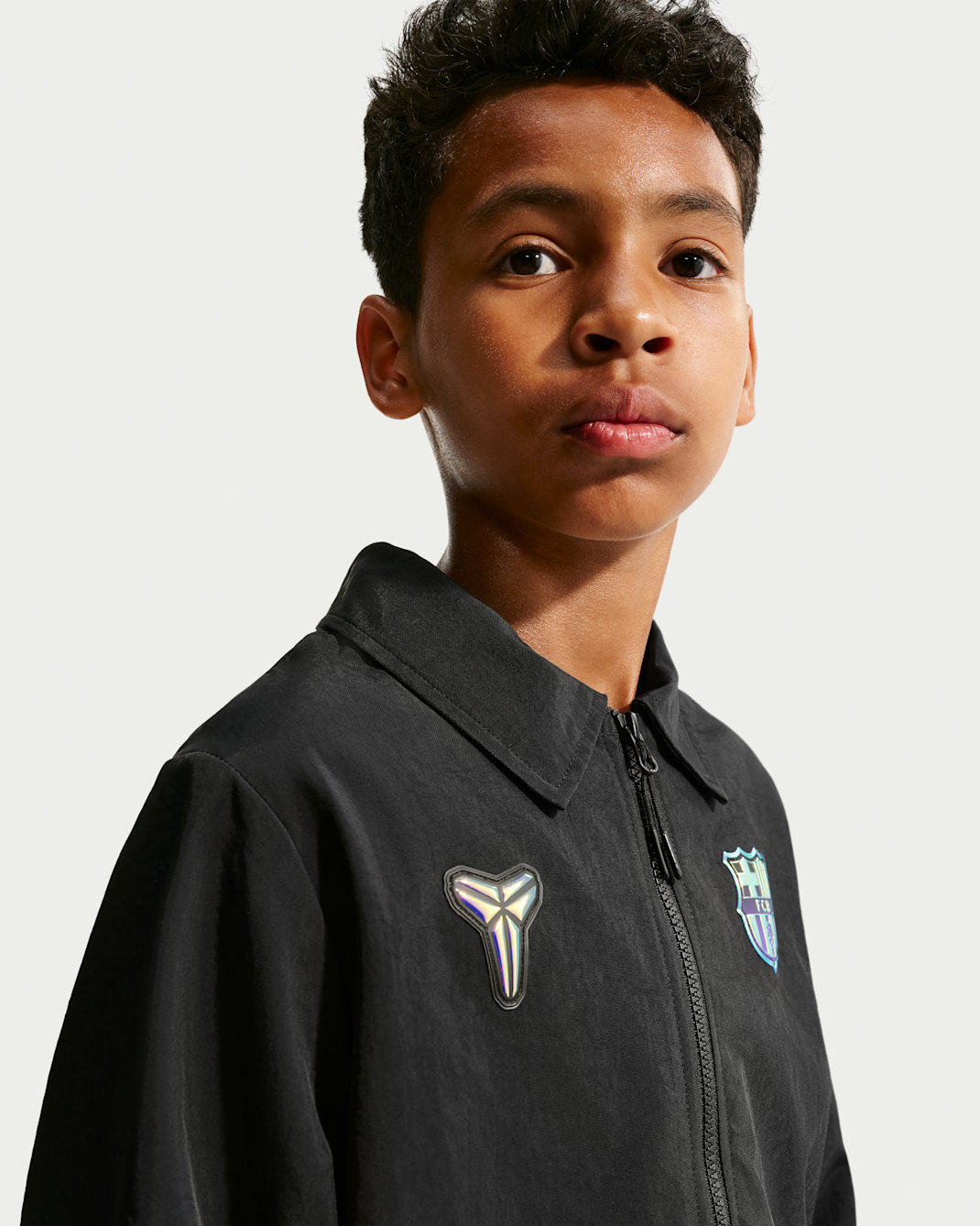 FC Barcelona Away Big Kids' Kobe Soccer Woven Jacket