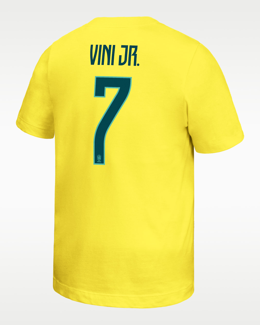 Vini Jr. Brazil Big Kids' Nike Soccer T-Shirt - Yellow Strike