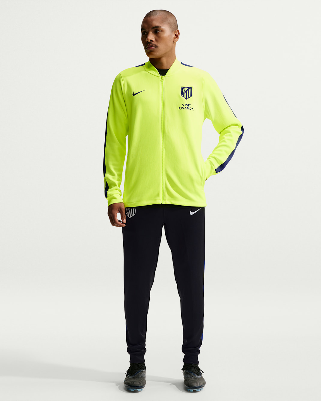 Survêtement de foot en maille Nike Dri-FIT Atlético Madrid Strike pour homme - Volt/Noir/Deep Royal Blue/Deep Royal Blue