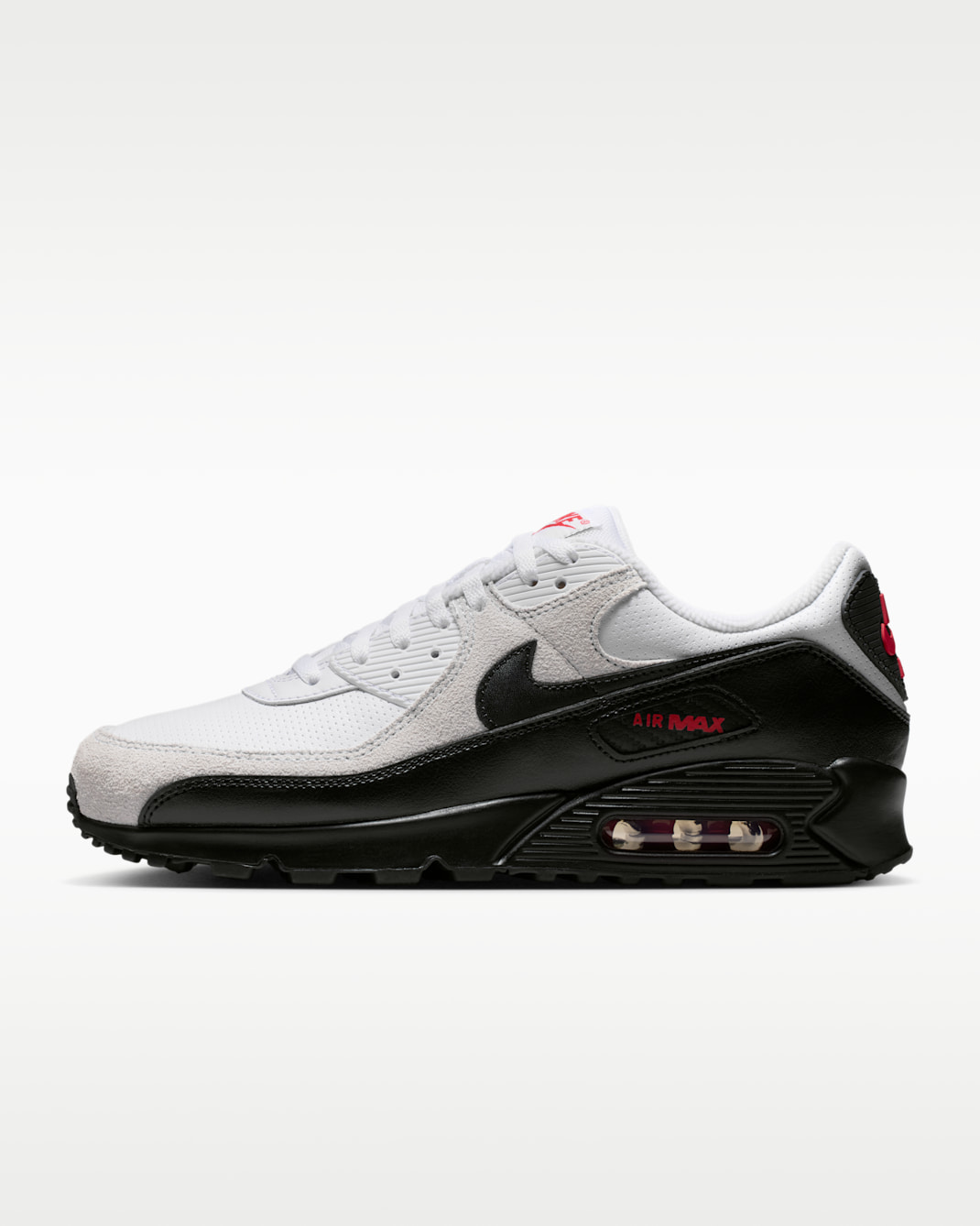 Nike Air Max 90 Men's Shoes - White/University Red/Black
