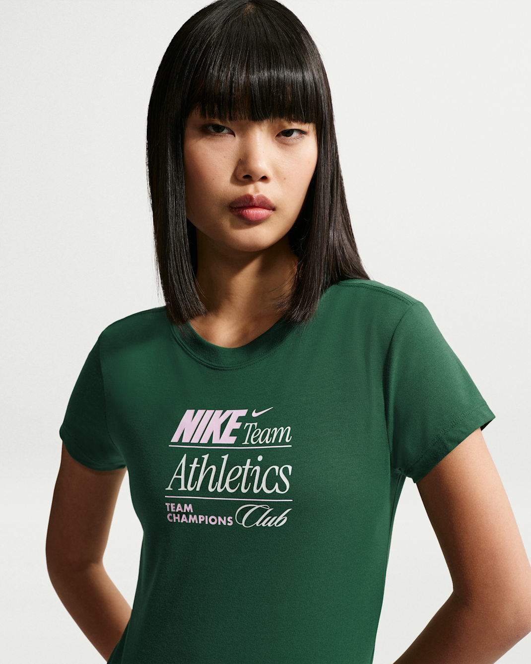 Nike Sportswear Chill Knit Women's Slim Mod-Cropped T-Shirt - Sport Green