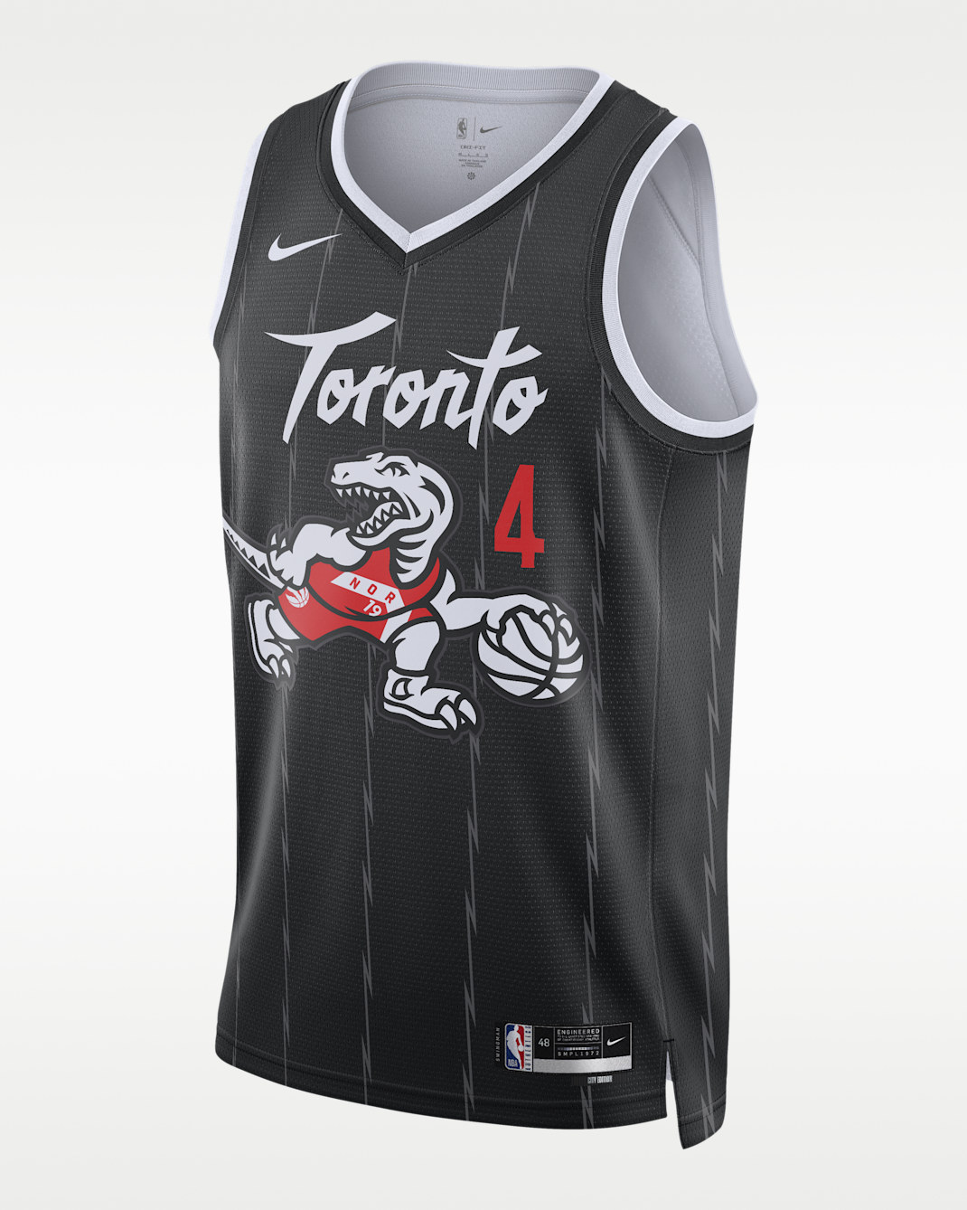 Jersey Nike de la NBA Swingman para hombre Scottie Barnes Toronto Raptors City Edition - Negro