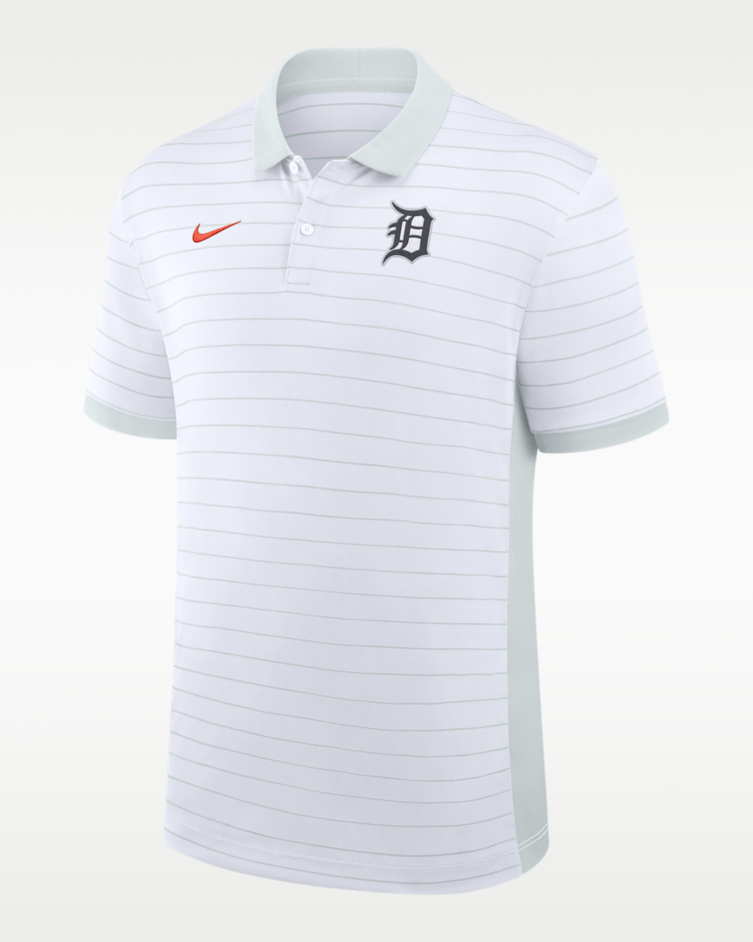 Detroit Tigers Authentic Collection Striped Victory Men's Nike Dri-FIT MLB Polo - White