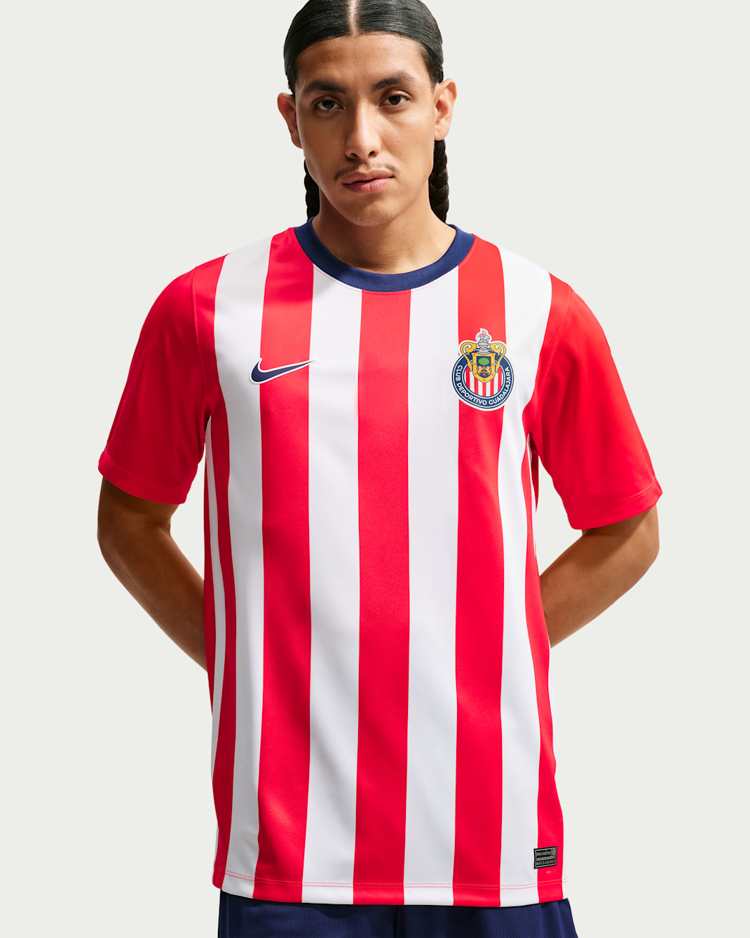 C.D. Guadalajara 2026/27 Home Men's Nike Dri-FIT Soccer Short-Sleeve Top - White/Speed Red/Loyal Blue