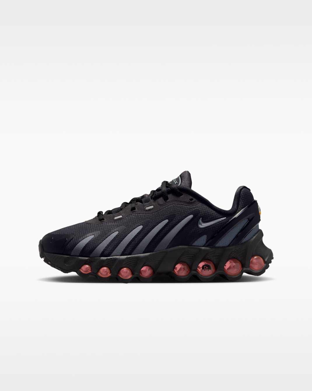 Nike Air Max Dn8 Big Kids' Shoes - Black/Light Smoke Grey/Bright Crimson/Cool Grey