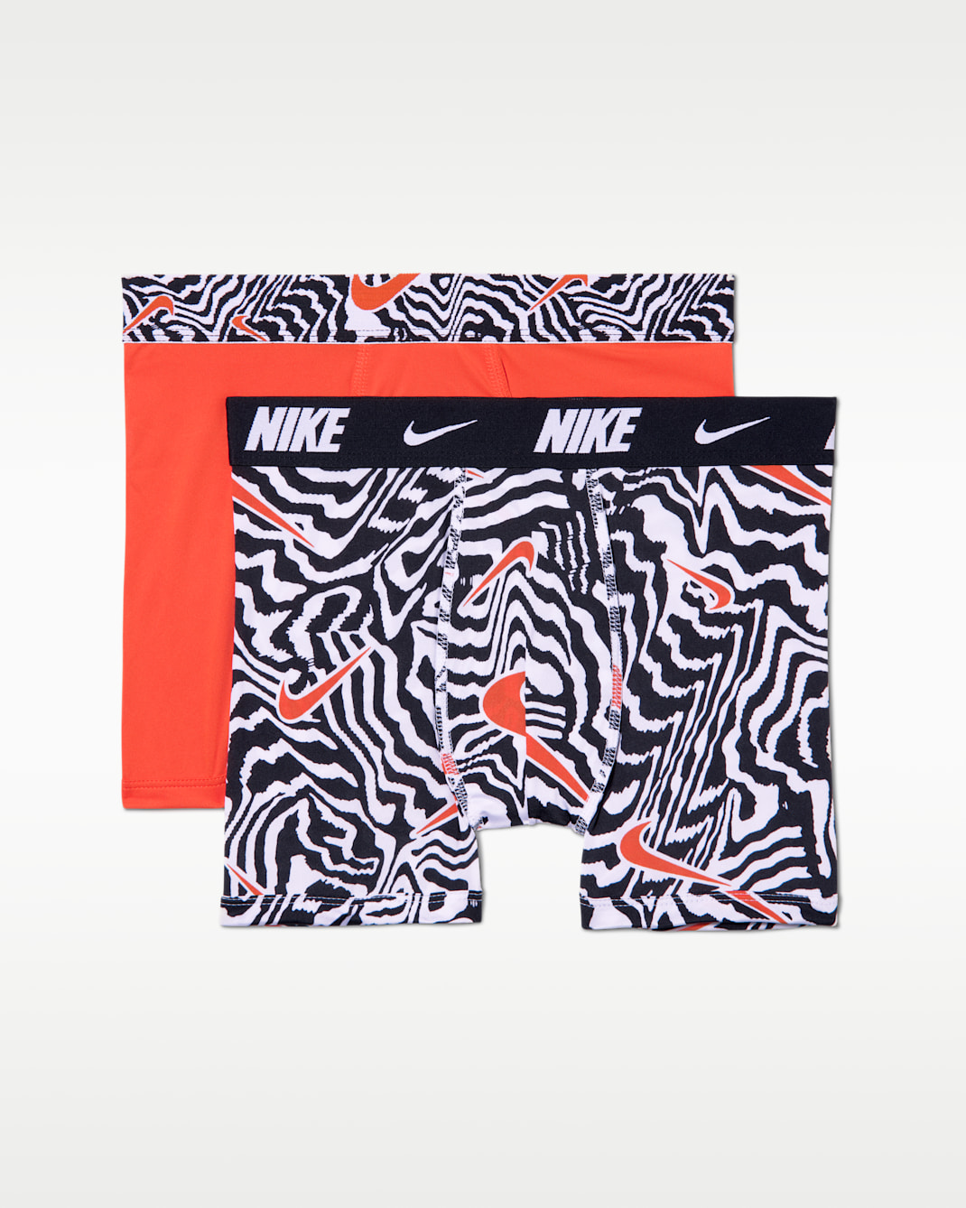 Nike Big Kids' Dri-FIT Printed Boxer Briefs (2-Pack) - Safety Orange