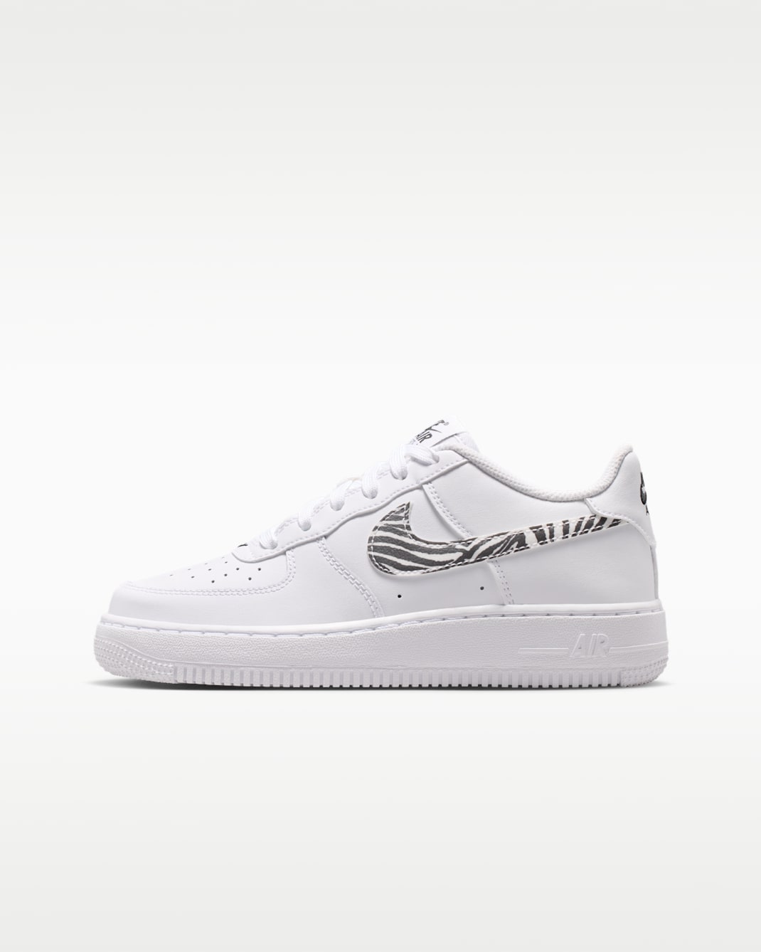 Nike Air Force 1 sko til store barn - Hvit/Svart