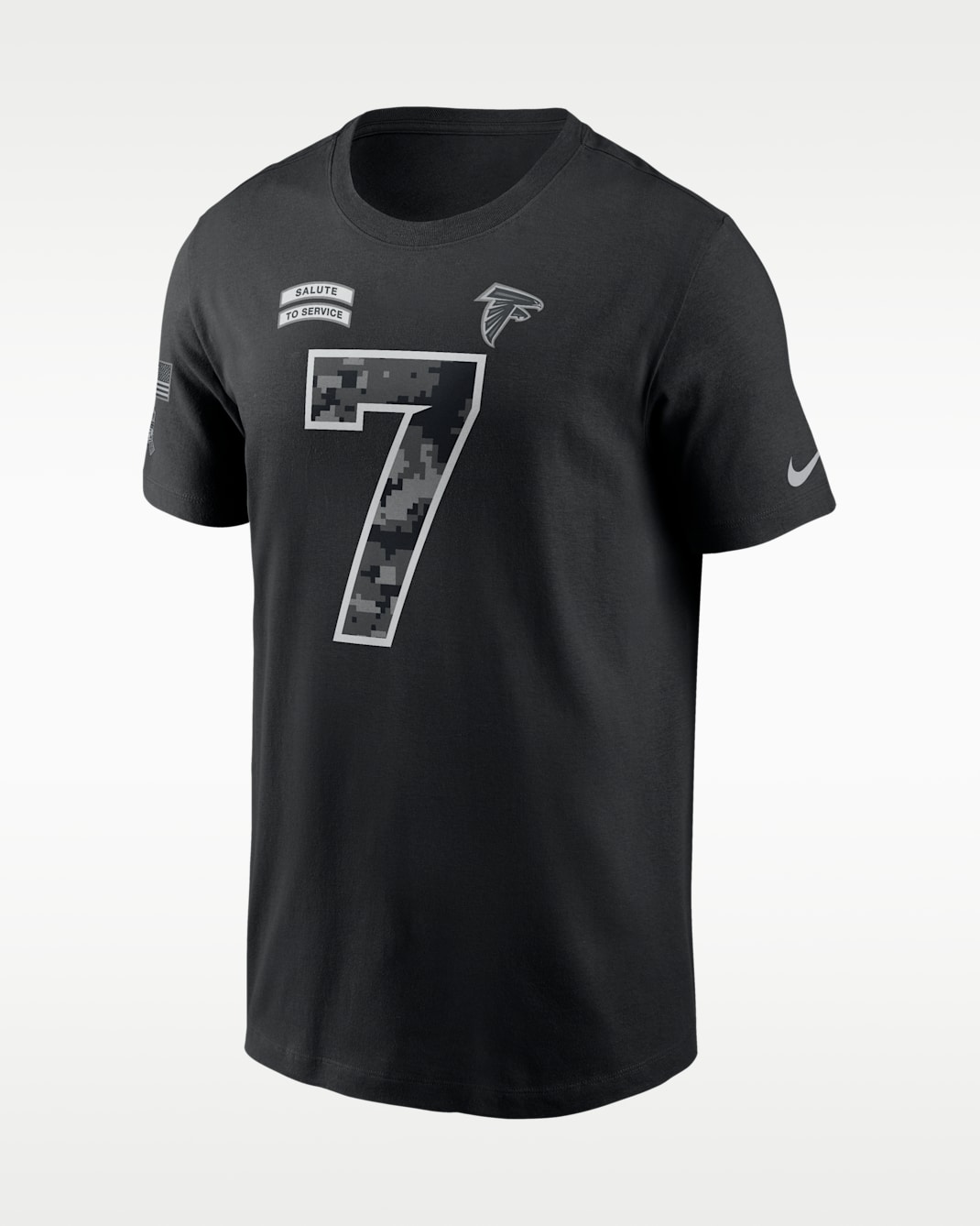 Playera Nike de la NFL para hombre Bijan Robinson Atlanta Falcons Salute to Service - Negro