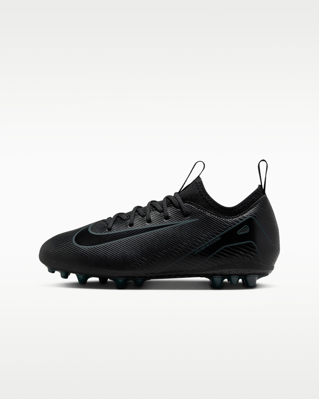 Chaussure de foot basse à crampons AG Nike Jr. Mercurial Vapor 16 Academy pour enfant/ado - Noir/Deep Jungle/Noir