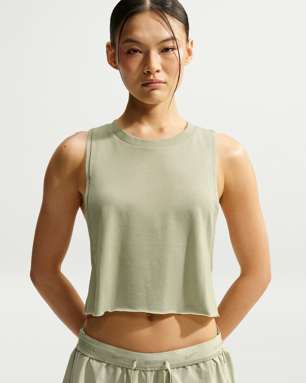 Débardeur court NikeSKIMS Performance Cotton Blend pour femme - NSKM Talc