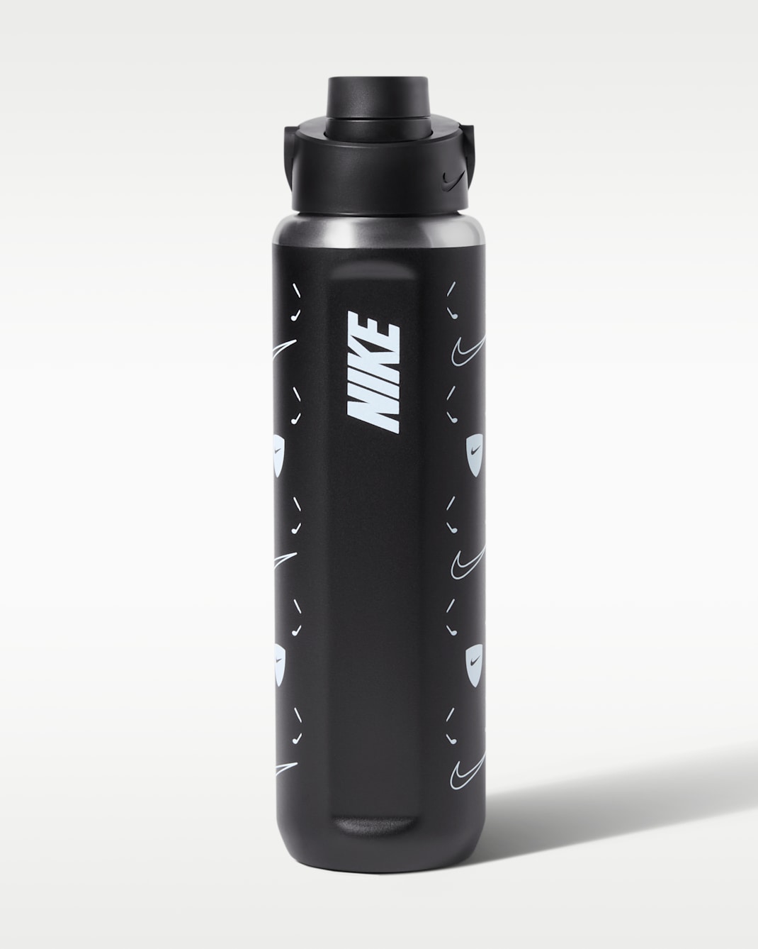 Botella de acero inoxidable con pico (950 ml) Nike Recharge - Negro/Negro/Blanco