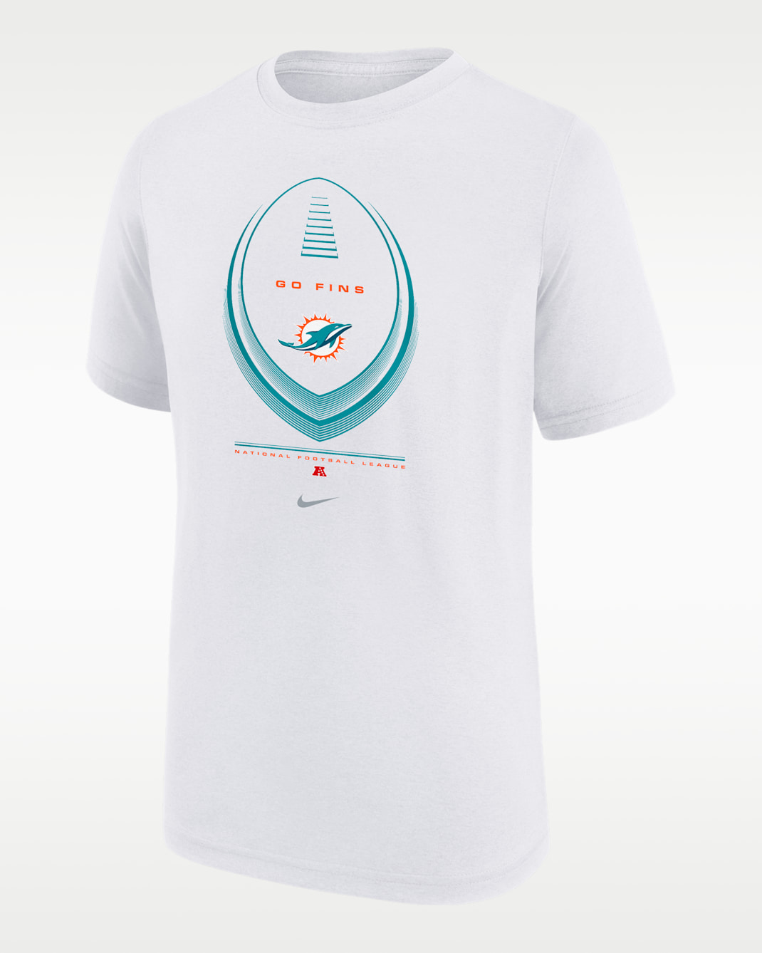 Playera Nike Dri-FIT de la NFL para niños talla grande Miami Dolphins Icon Legend Edition - Blanco