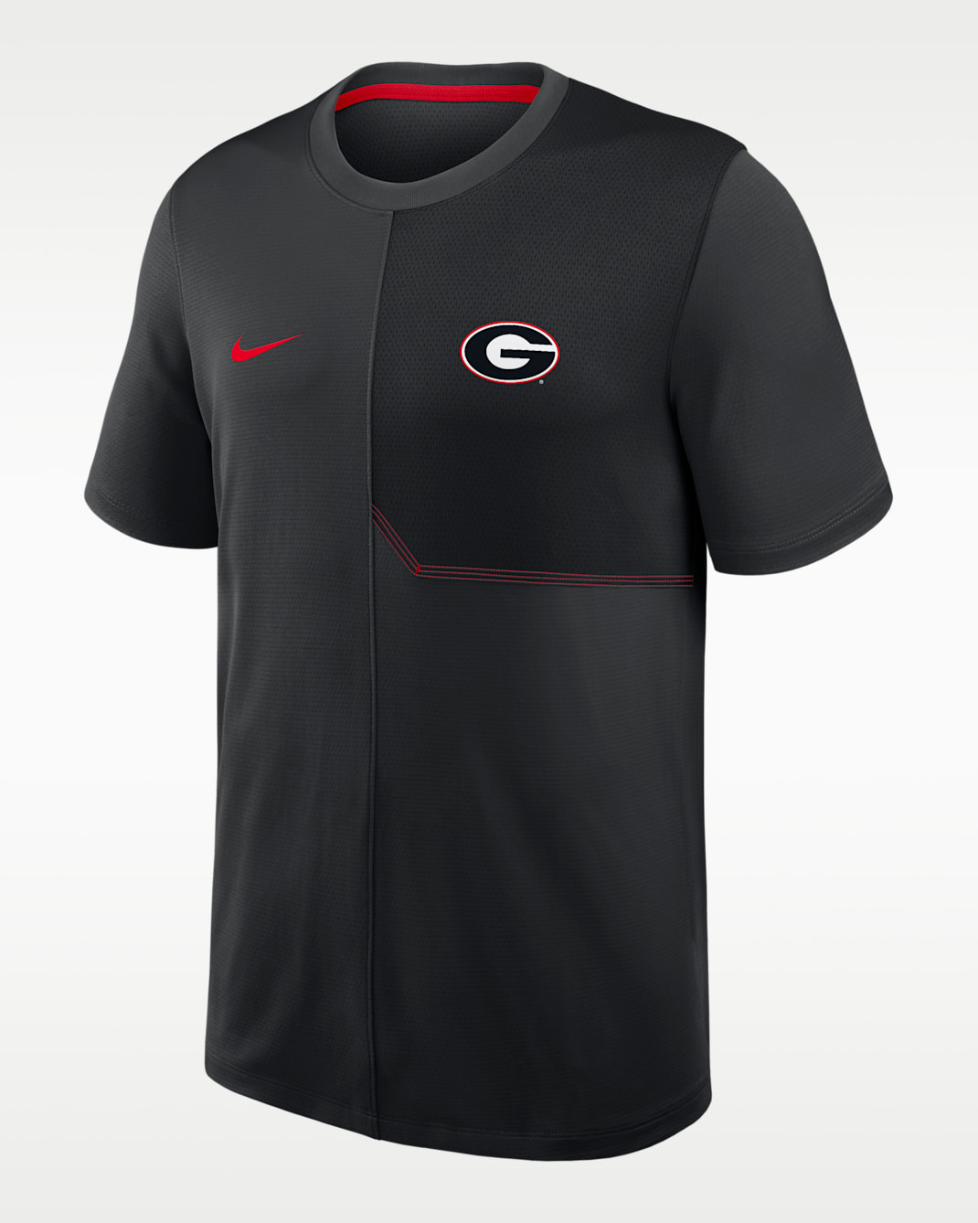 Playera universitaria Nike Dri-FIT para hombre Georgia Sideline Coach - Negro
