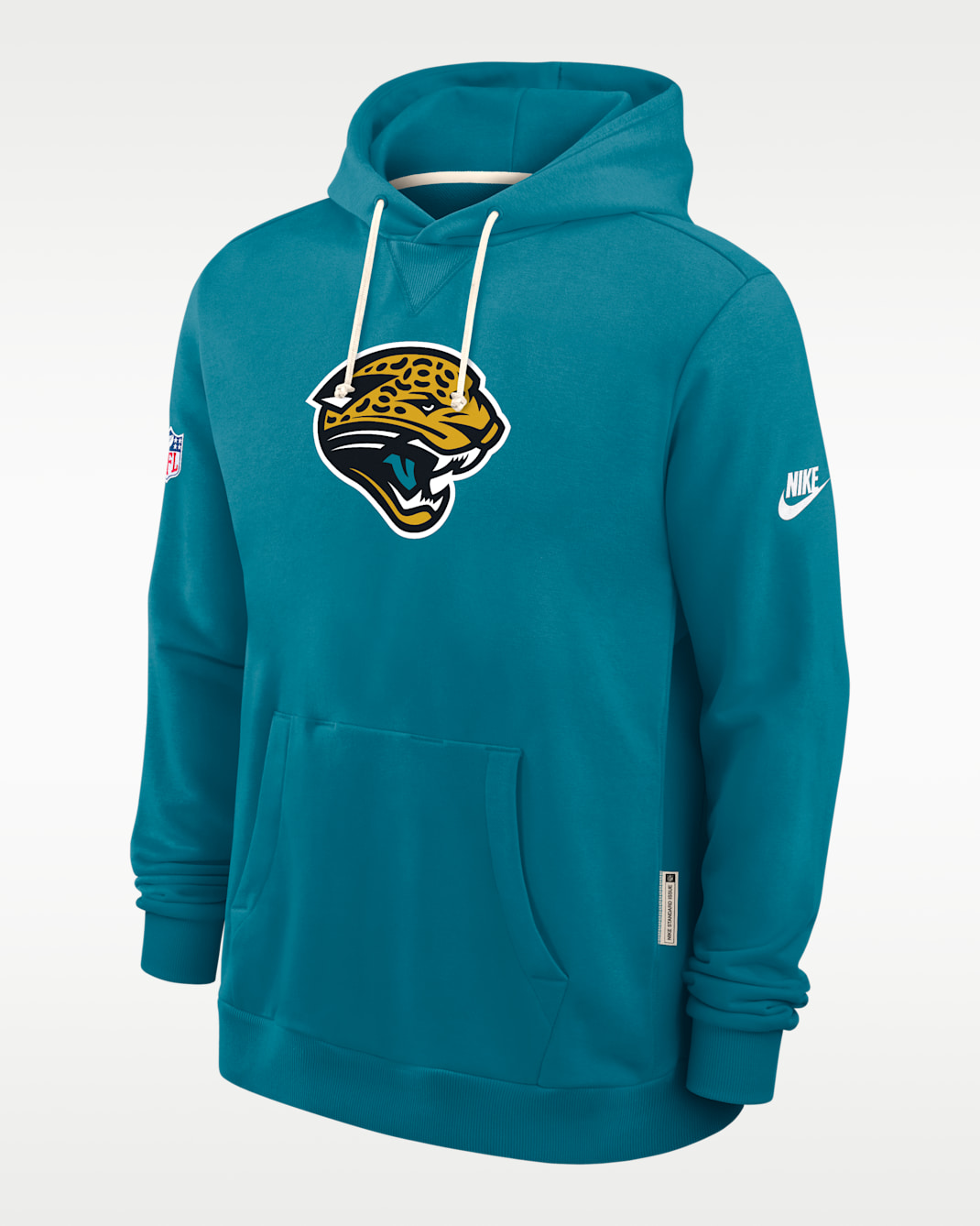 Sudadera con gorro sin cierre Nike Dri-FIT de la NFL para hombre Jacksonville Jaguars Alt Offensive Set Play Sideline - Azul verdoso