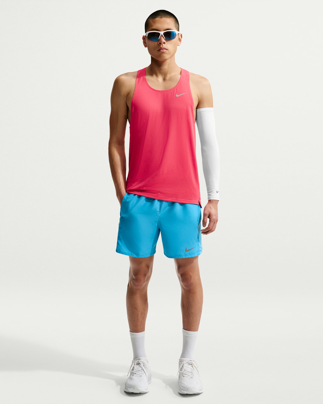 Nike Miler Men's Dri-FIT 12.5cm (Approx.) Brief-Lined Running Shorts - Light Current Blue/Baltic Blue