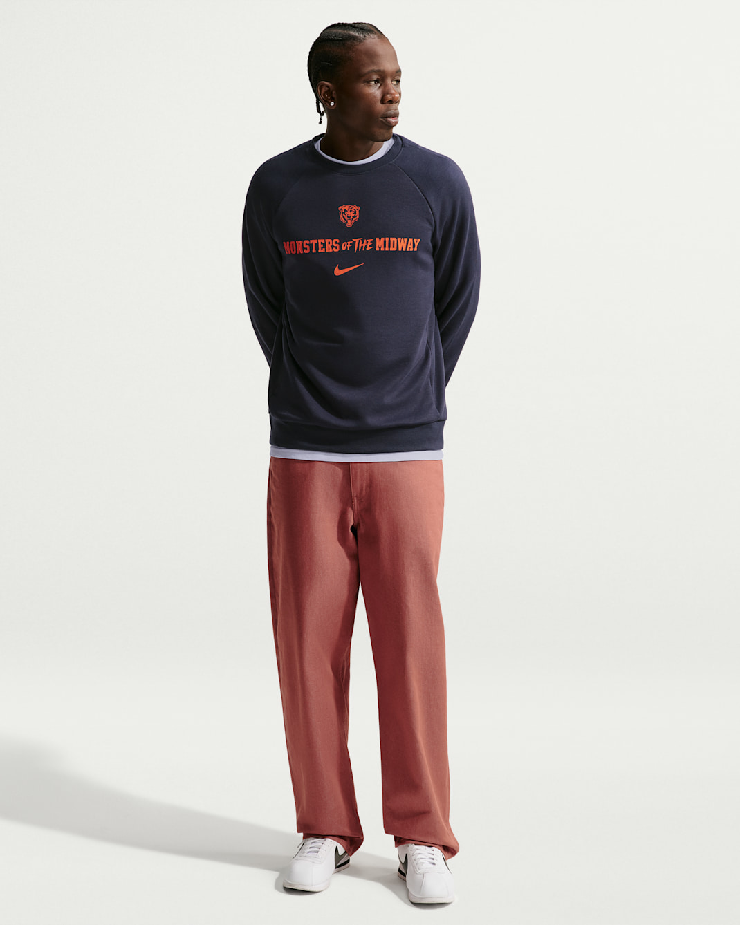 Chicago Bears Rivalries Collection Primary Men's Nike Dri-FIT NFL Pullover Crew