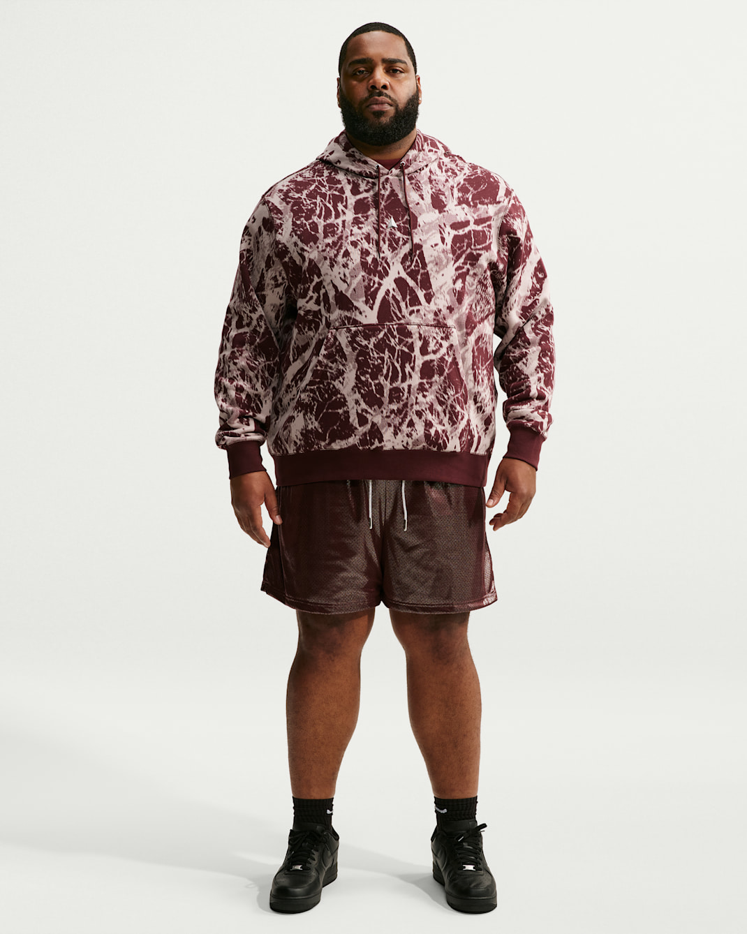 Ja Standard Issue basketballshorts i mesh (13 cm) til mænd - Burgundy Crush